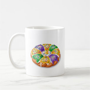 Café Caneca de Festa do Bolo Rei do Mardi Gras com Bebê