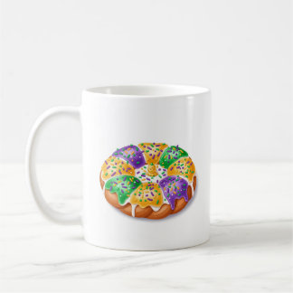Café Caneca de Festa do Bolo Rei do Mardi Gras com Bebê