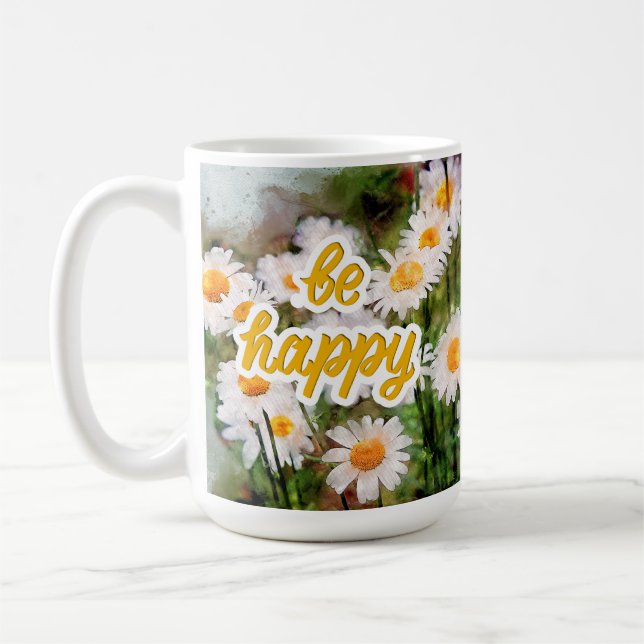 Café Caneca De Flor De Camomila, Presente De Aniversári (Esquerda)