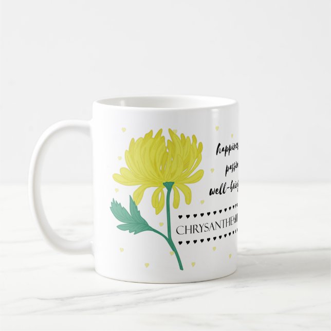 Café Caneca de Flor de Nascimento de Novembro com Signi (Esquerda)