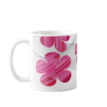 Caneca de flor geométrica rosa
