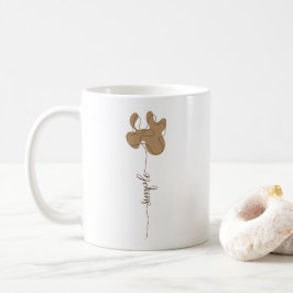 Café Caneca de Flor Simples Minimalista