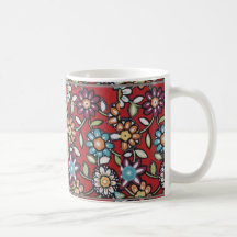 caneca de flores