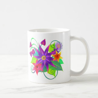 Café Caneca de flores