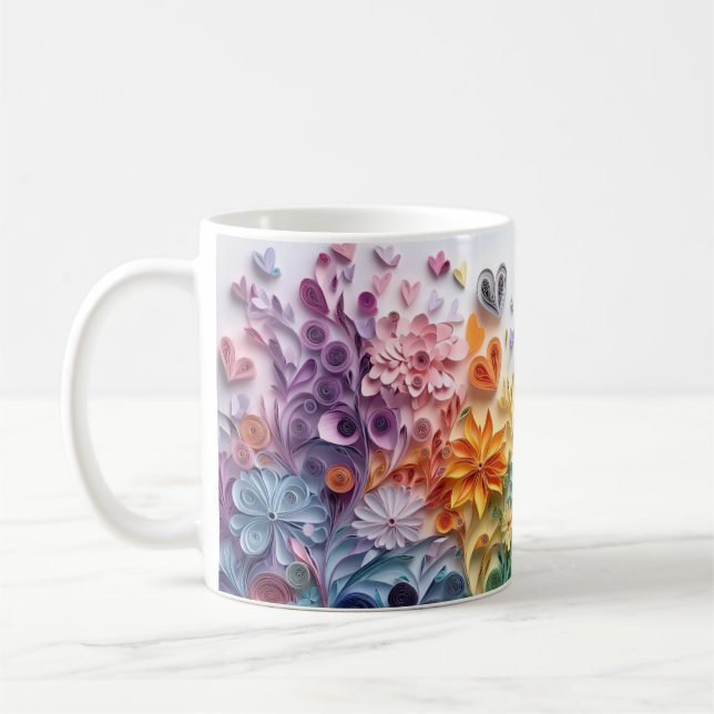 Café Caneca de flores (Esquerda)