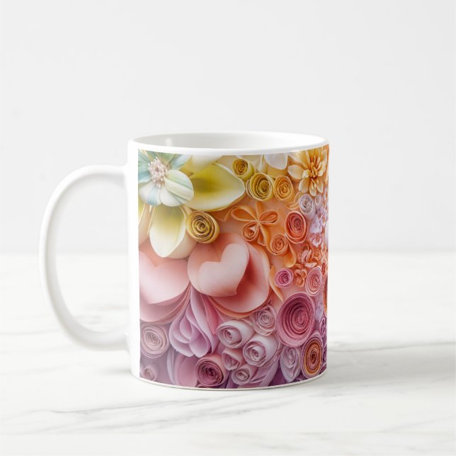 Café Caneca de flores (Esquerda)