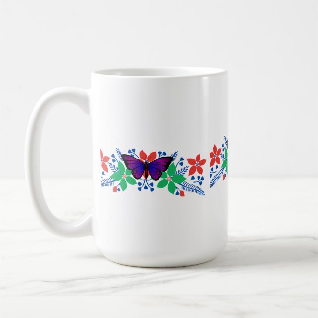 Café Caneca de flores (Esquerda)
