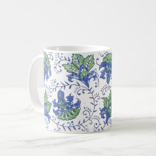 Café Caneca de Flores de Impressão em Bloco