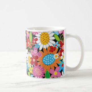 Café Caneca de Flores de primavera
