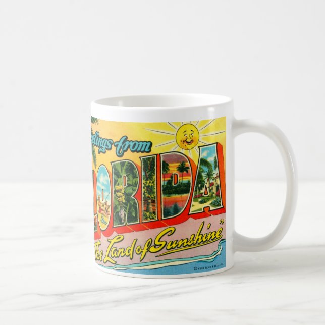 Café Caneca de Florida do vintage (Direita)