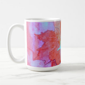 Café caneca de folhas de outono