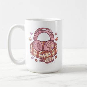 Café Caneca de Fones de Ouvido Kawaii para Gamer Confor