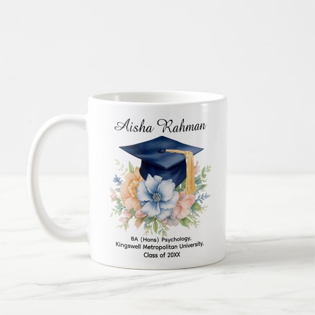 Café Caneca de Formatura Blossom & Tassel (Esquerda)