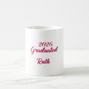 Café Caneca de formatura de 2026 Caneca com nome pers