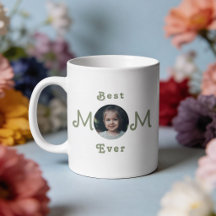 Caneca de Foto 2 Cute Modern Best Mom Ever