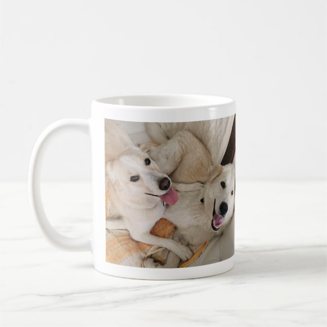 Café Caneca de Foto de Cachorro Personalizada (Esquerda)