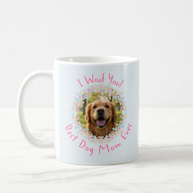 Café Caneca de Foto de Cachorro Personalizada Melhor Mã (Esquerda)