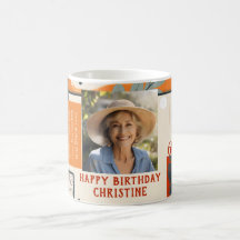 Caneca de Foto de Cores Modernas para Aniversário