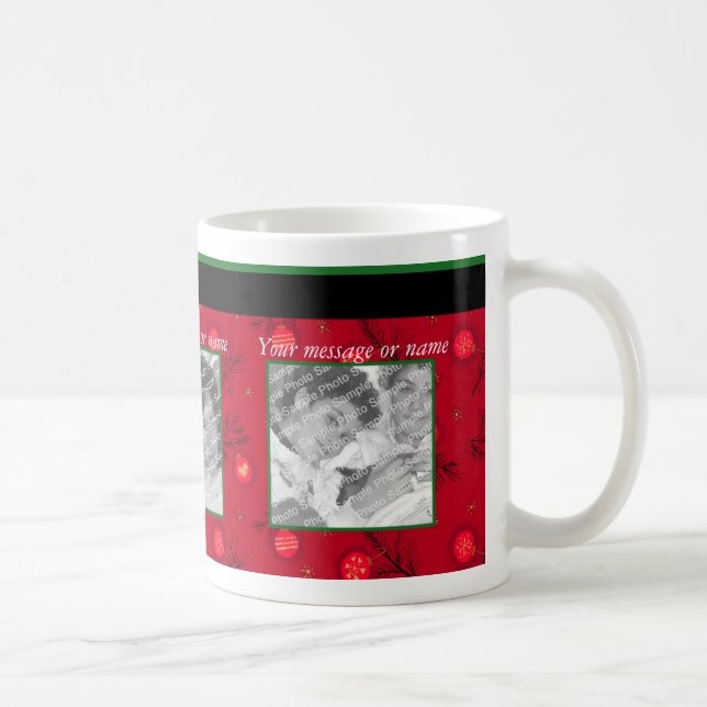 Café Caneca de Foto de Enfeite de Natal (Direita)