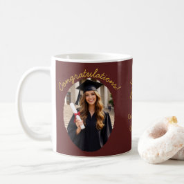Café Caneca de Foto de Formatura Personalizada Parabéns