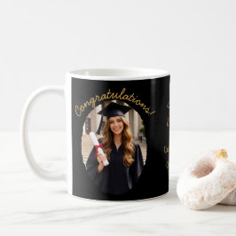 Café Caneca de Foto de Formatura Personalizada Parabéns