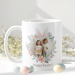 Café Caneca de Foto de Páscoa em Pastel Elegante   Mold