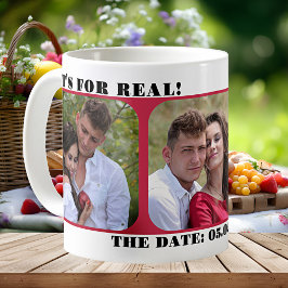 Café Caneca de Foto de Save The Date Simples Moderna