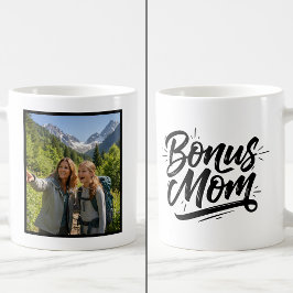 Café Caneca de Foto Personalizada Bonus Mom Brush Scrip