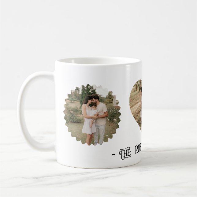 Café Caneca de Foto Personalizada da Família (Esquerda)