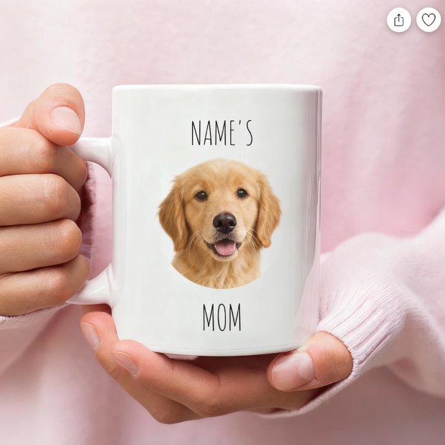 Café Caneca de Foto Personalizada da Mãe do Cachorro |  (Criador carregado)