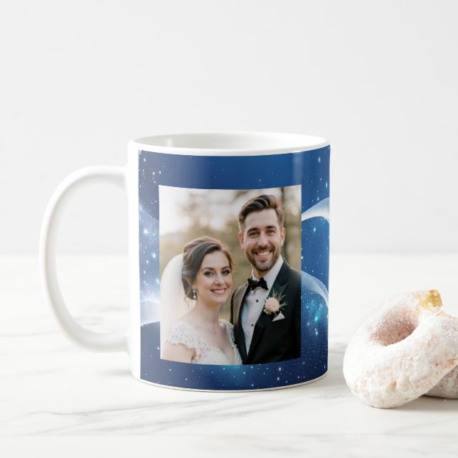 Café Caneca de Foto Personalizada do Nosso 1º Natal (Com Donut)