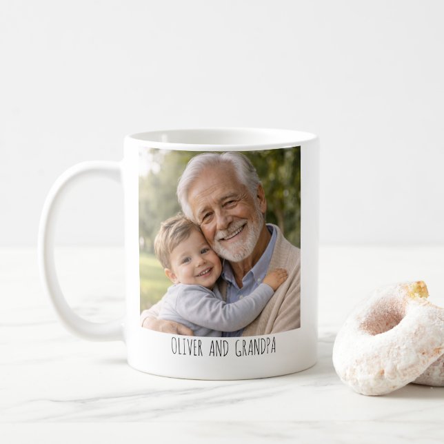 Café Caneca de Foto Personalizada – “Melhor Avô de Todo (Com Donut)