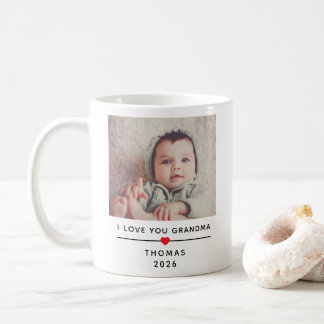 Café Caneca de Foto Personalizada para Avó com Nome da 