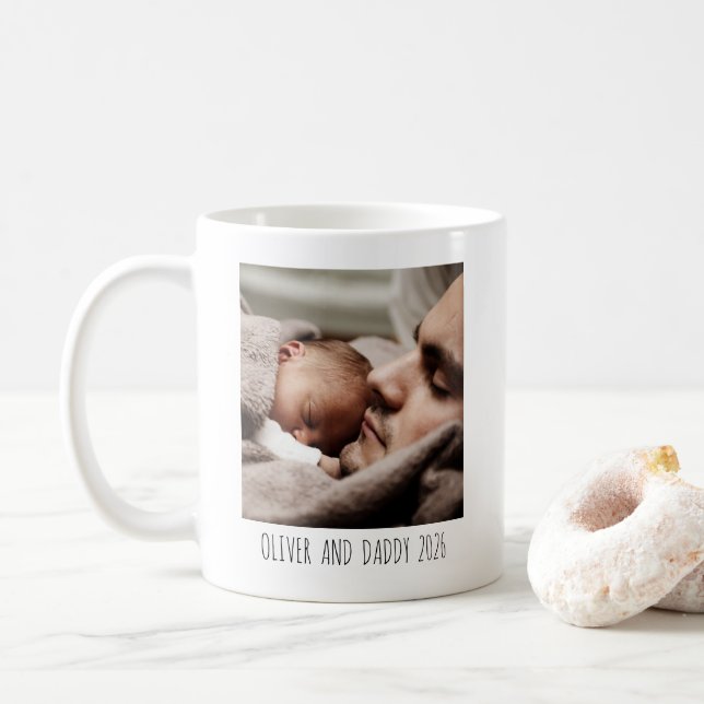 Café Caneca de Foto Personalizada para Papai – “Melhor  (Com Donut)