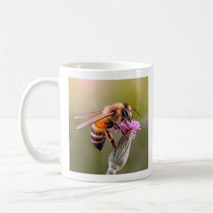 Café Caneca de Fotografia da Natureza Flor de Abelha