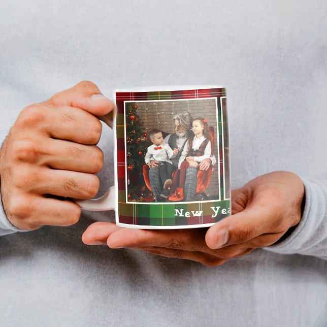 Café Caneca de fotos de xadrez de Natal (Criador carregado)