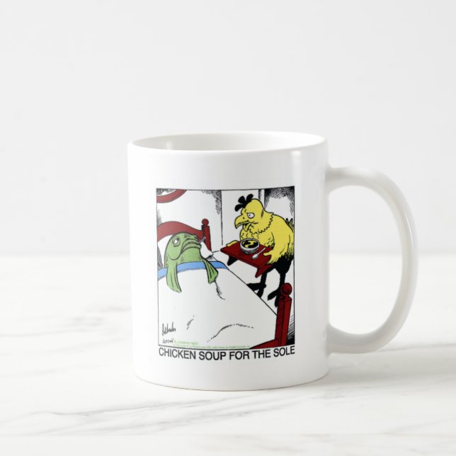Café Caneca de Frango para a Alma Camisetas engraçadas  (Direita)