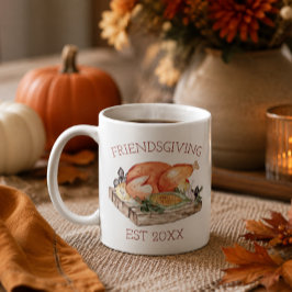 Café Caneca de Friendsgiving de peru em aquarela
