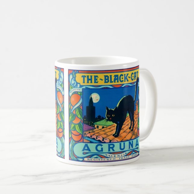 Café Caneca de Fruta Gato Preto (Frente Esquerda)