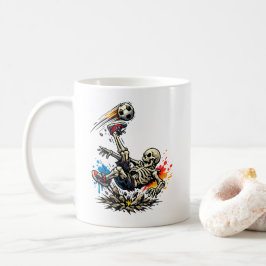 Café Caneca de Futebol de Bicicleta de Esqueleto Estili