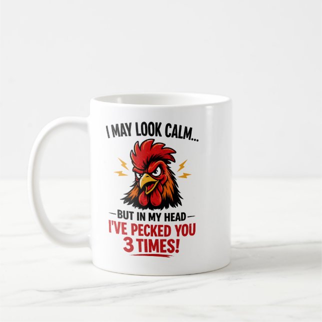Café Caneca de Galo Engraçado para Colega de Trabalho | (Esquerda)