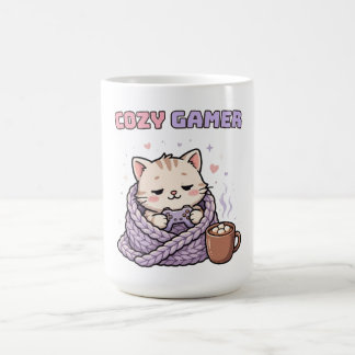 Café Caneca de Gamer Aconchegante – Gato Fofo de Jogos 