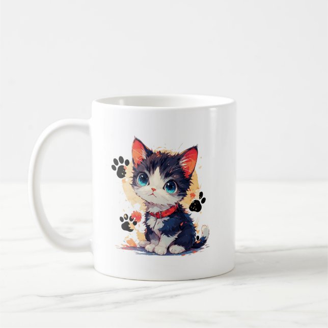 Café Caneca de gatinho fofo (Esquerda)