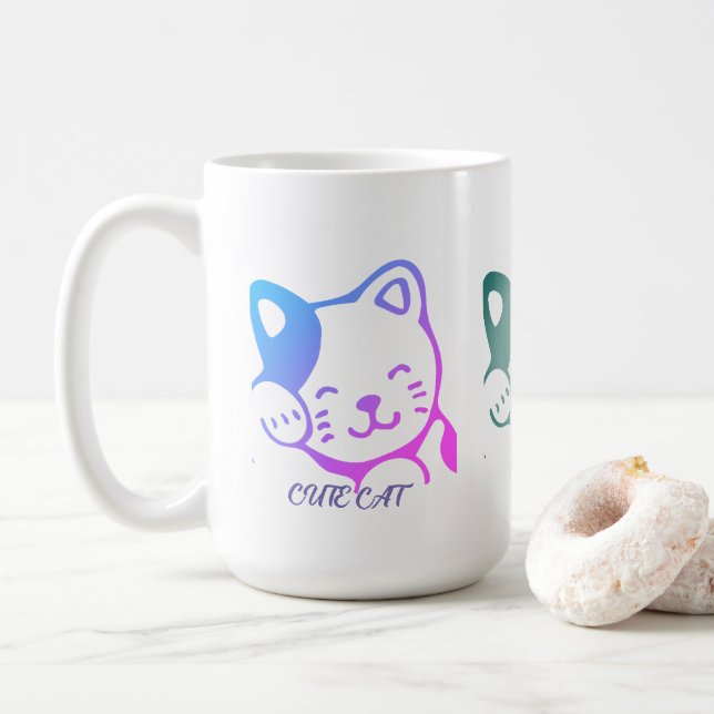 Café Caneca de Gato (Com Donut)