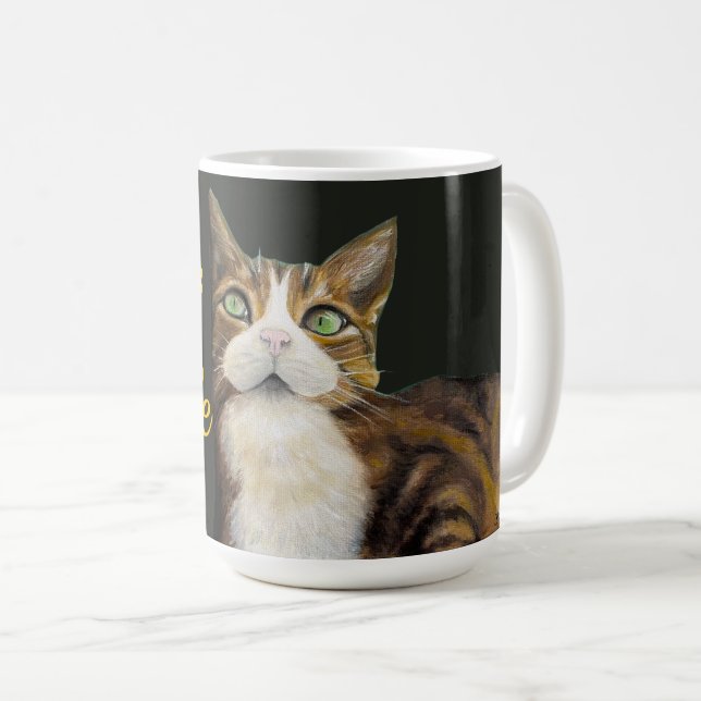 Café Caneca de gato atitude de gato é um estilo de vida (Frente Esquerda)