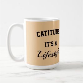 Café Caneca de gato atitude de gato é um estilo de vida