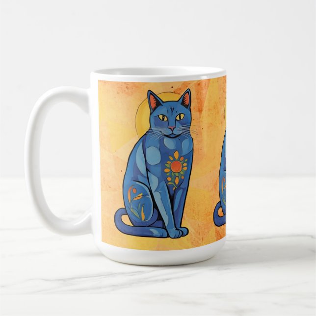 Café Caneca de Gato Azul (Esquerda)