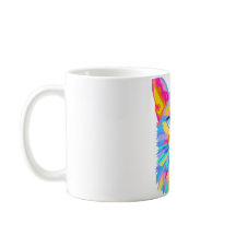 Caneca de Gato Colorido | Ilustração de Gato Artís