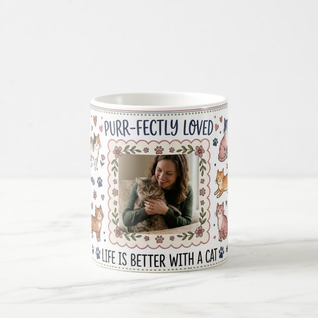 Café Caneca de Gato com Foto Personalizada - Presente p (Centro)