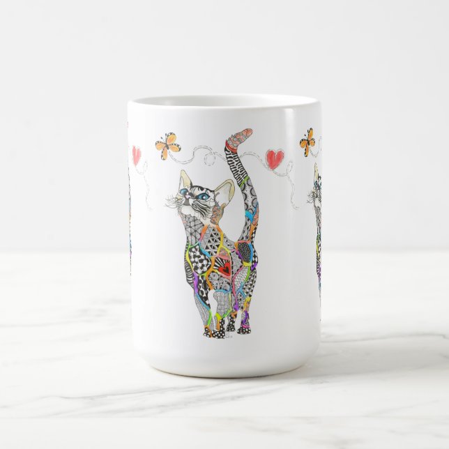 Café Caneca de Gato Cuja Coloração é Única (Centro)